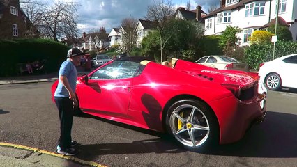 10 Year Old Subscriber RIDES A FERRARI 458 FROM SCHOOL! Reaction Video