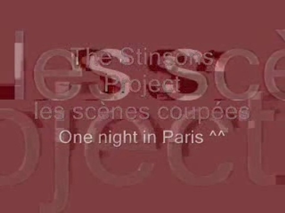 The Stinsons Project Betisier 3 : One night in Paris^^