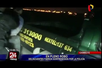 Chimbote: Serenos capturan a cuatro delincuentes en pleno robo