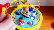 Anpanman Fishing Game！ Anpanman spiral by the way, game is fun! Fishing Sega toys beautiful 호빵맨 장난감