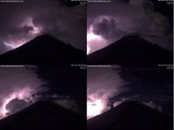 Lightning Storm Illuminates Mexican Volcano