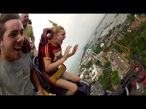 Woman Freaks Out on Roller Coaster