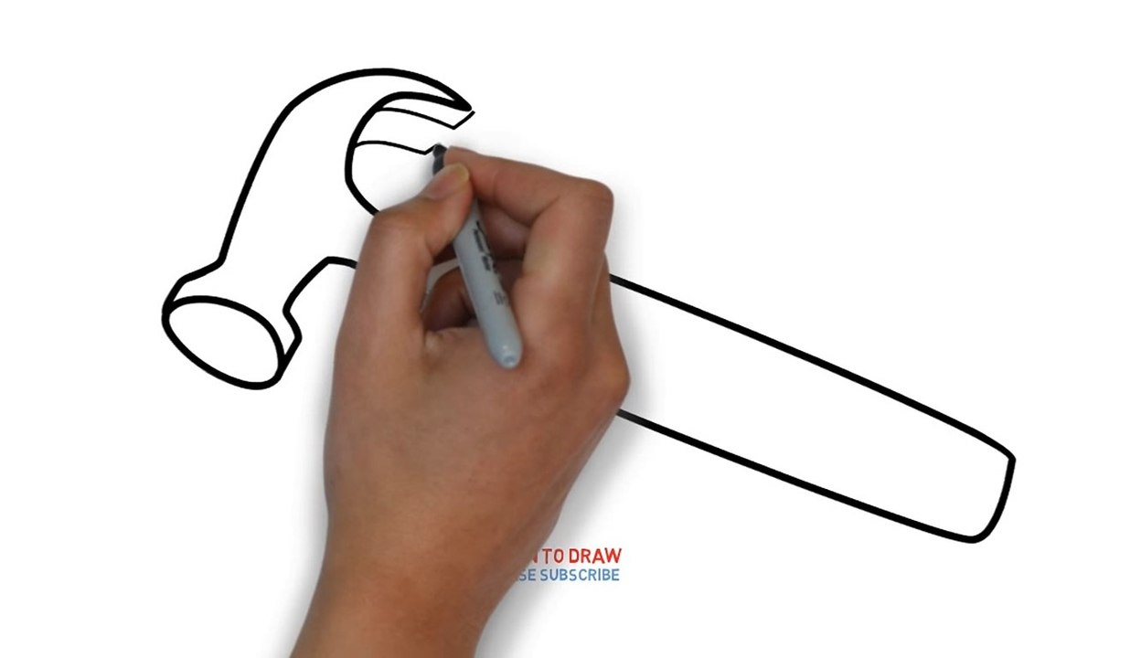 Easy Step For Kids How To Draw a Hammer Part 1