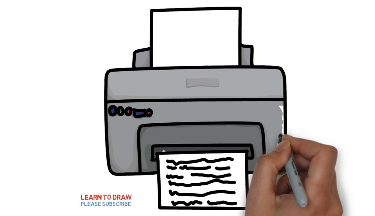 Easy Step For Kids How To Draw a Printer