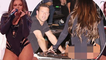 Jesy Nelson Bares Her Bum at X Factor's Backstage