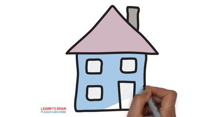 Easy Step For Kids How To Draw a Simple House