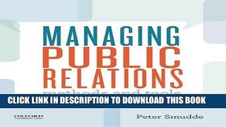 [Read PDF] Managing Public Relations: Methods and Tools Download Free