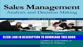 [PDF] FREE Sales Management: Analysis and Decision Making [Read] Online