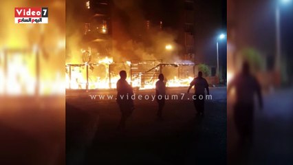 بالفيديو.. حريق هائل بأحد المطاعم الشهيرة فى حدائق الأهرام