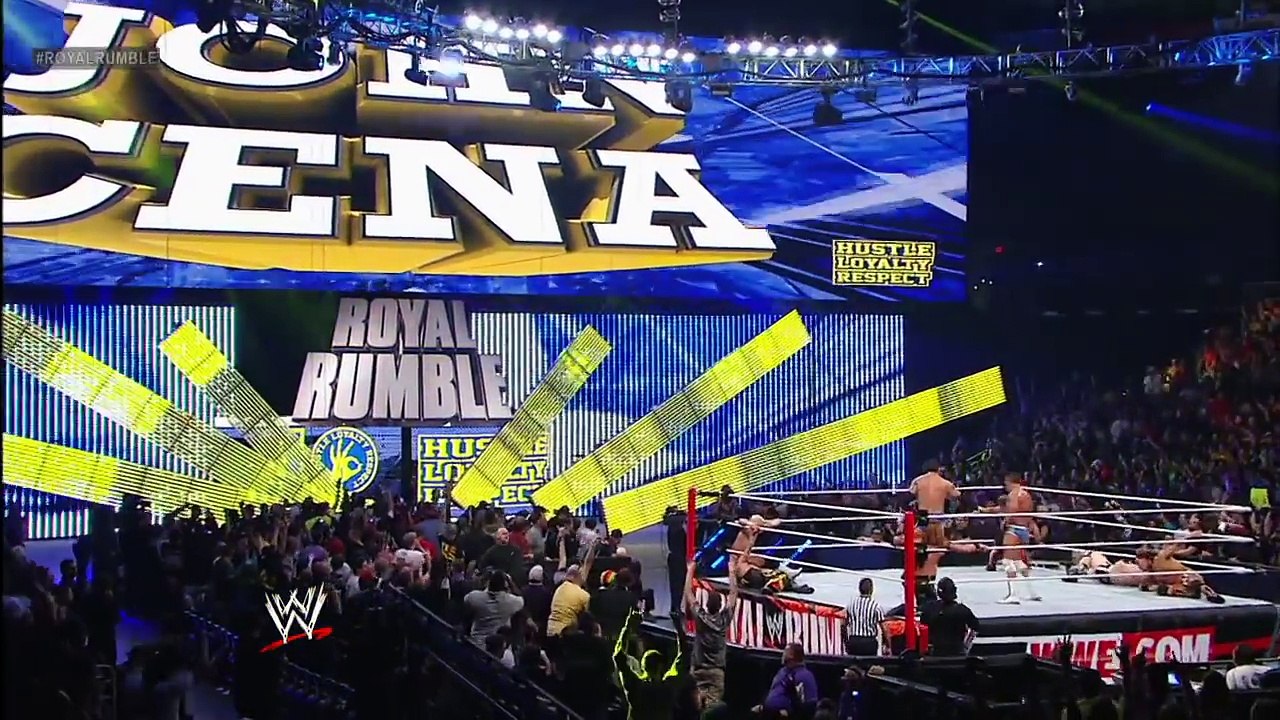 John Cena immediately makes an impact when he enters the Royal Rumble Match: Royal Rumble 2013