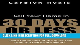 [PDF] Sell Your Home In 30 Days Or Less Popular Online