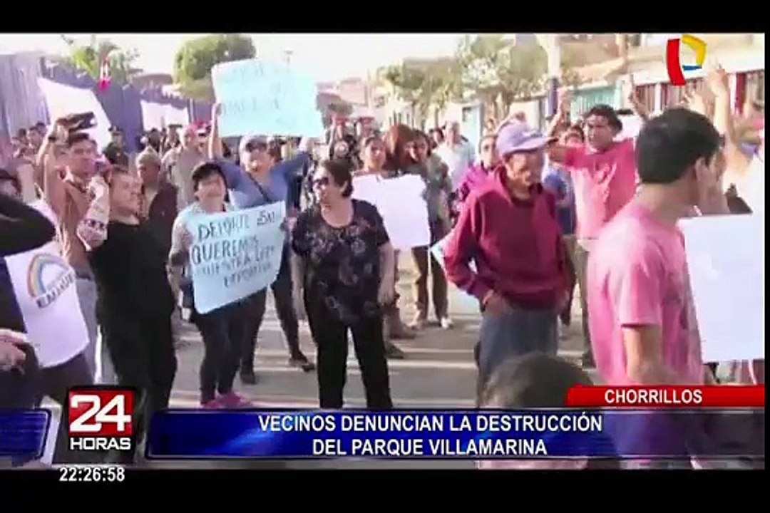 Chorrillos: vecinos denuncian la destrucción del parque Villa Marina