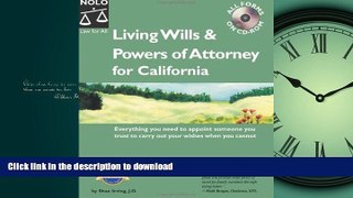 READ THE NEW BOOK Living Wills   Powers of Attorney for California READ EBOOK