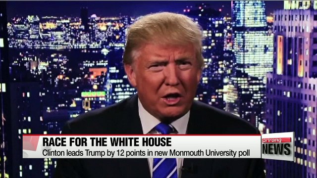 Clinton leads Trump by 12 points in new Monmouth University poll