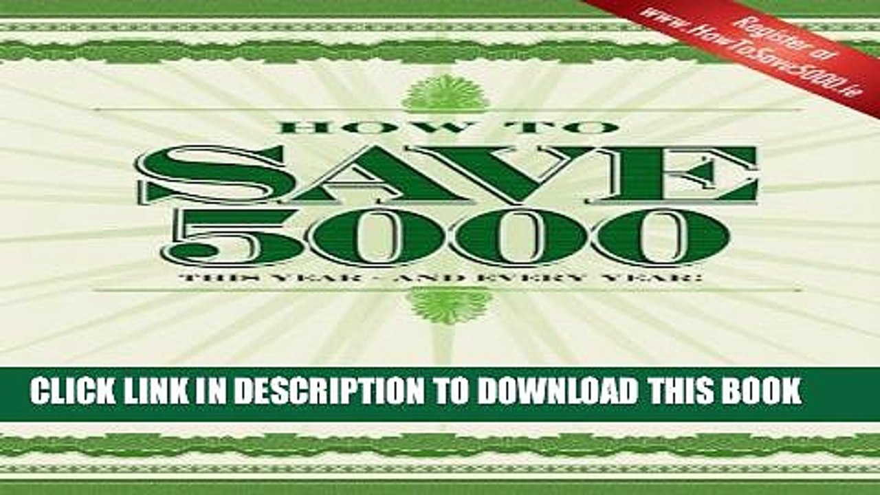 [DOWNLOAD] PDF BOOK How To Save 5000: Reduce Your Outgoings without Reducing Your Lifestyle New