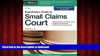 READ ONLINE Everybody s Guide to Small Claims Court (Everybody s Guide to Small Claims Court.