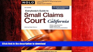 FAVORIT BOOK Everybody s Guide to Small Claims Court in California READ NOW PDF ONLINE