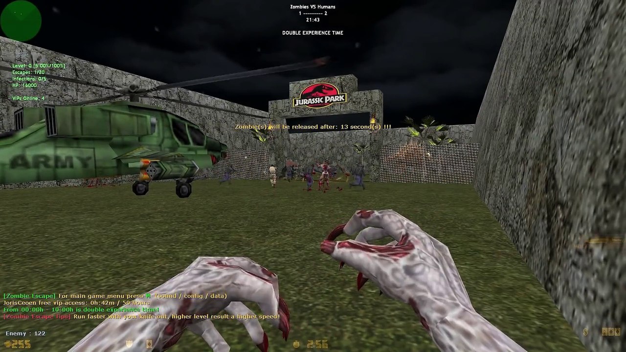 Counter-Strike  Zombie Escape Mod - ze_Jurassicpark_v2 on ProGaming