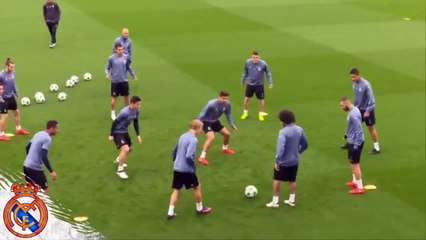 Caño de Marcelo al hijo de Zidane en el entrenamiento del Real Madrid • 2016