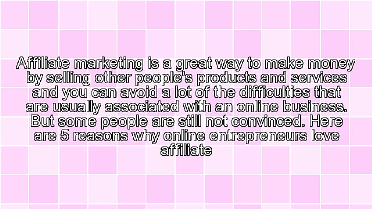 5 Reasons Why Online Entrepreneurs Love Affiliate Marketing