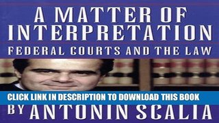 [PDF] A Matter of Interpretation: Federal Courts and the Law (The University Center for Human
