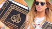 Hollywood actress Lindsay Lohan leave America because after holding Quran .American think she is devile