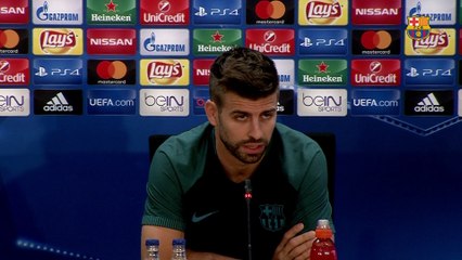 Gerard Piqué: “El partit contra el City és un repte”