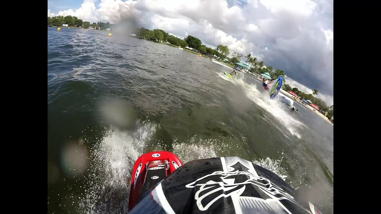 Guy completes 11 consecutive back flips on jet ski before crashing