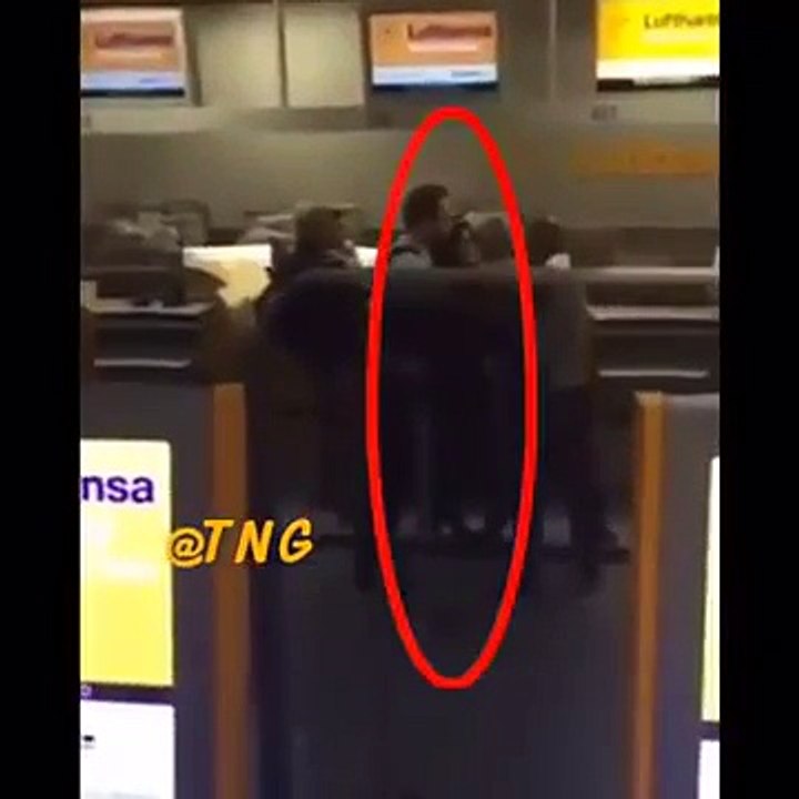 German Security man electric shocks a women for refusing to take her hijab off, only to learn a lesson from her husband