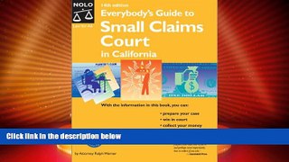 Must Have PDF  Everybody s Guide to Small Claims Court in California  Best Seller Books Best Seller