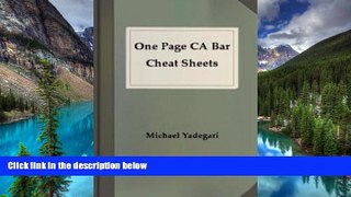 READ FULL  One Page CA Bar Cheat Sheets -EVIDENCE  Premium PDF Full Ebook