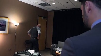 Goldberg is a man of few words after his WWE return- Raw Fallout, Oct. 17, 2016