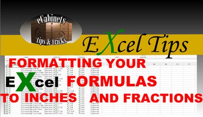 Format your excel formulas to inches and fractions