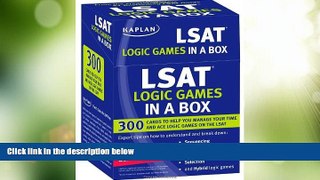 Big Deals  Kaplan LSAT Logic Games in a Box  Full Read Best Seller