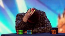 Watch Flavian solve three Rubiks Cubes...BLINDFOLDED Britains Got More Talent 2016