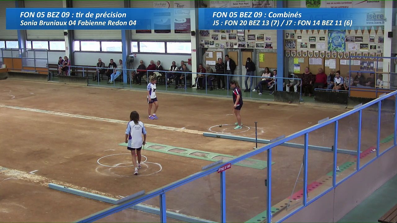 Second tir de précision, second tour, Club Elite Féminin, J1, Fontaine contre Béziers, Sport Boules, saison 2016-2017