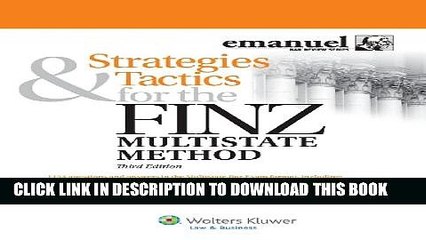 [EBOOK] DOWNLOAD Strategies   Tactics for the Finz Multistate Method, Third Edition (Emanuel Bar