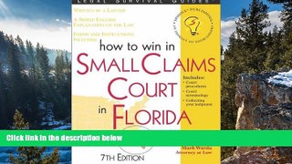 Deals in Books  How to Win in Small Claims Court in Florida (Legal Survival Guides)  Premium