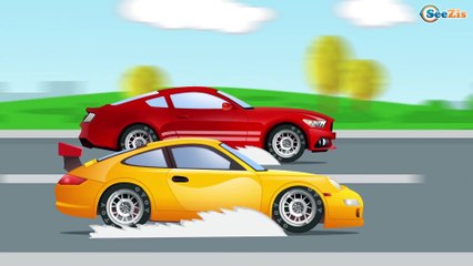 Tải video: Carros de Carreras y Coche de Policía | Dibujos animados de COCHES | Carros para niños