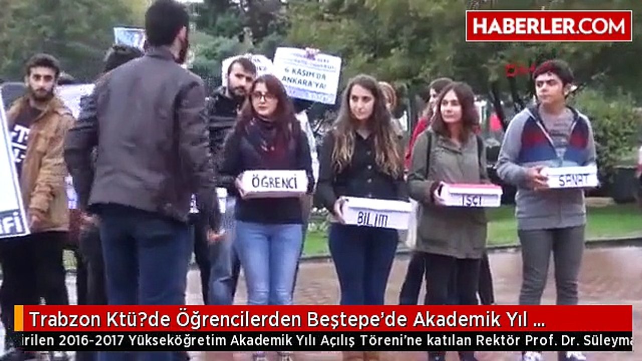 Trabzon Ktü?de Öğrencilerden Beştepe'de Akademik Yıl Açılışına Katılan Rektöre Tepki Eylemi