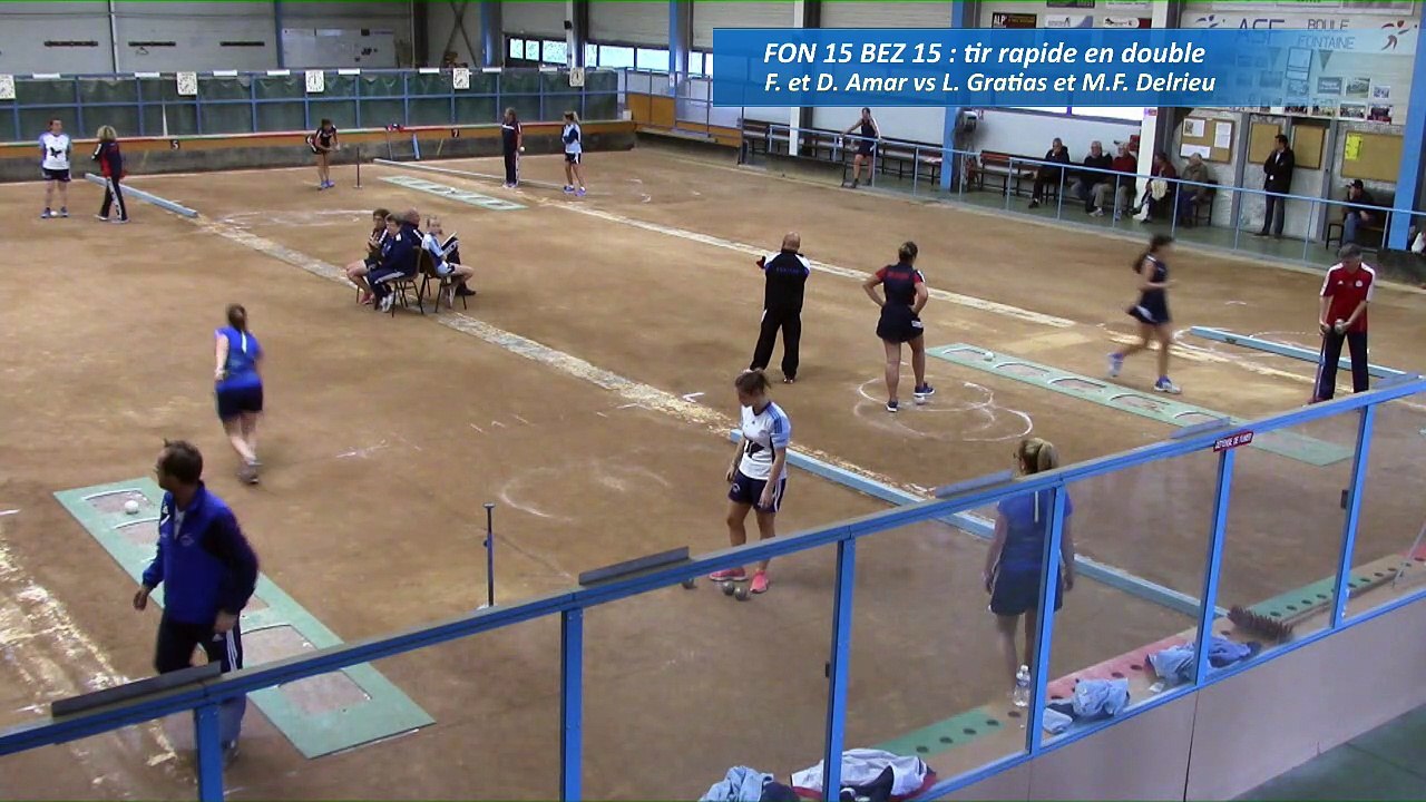 Tir rapide en double, troisième tour, Club Elite Féminin, J1, Fontaine contre Béziers, Sport Boules, saison 2016-2017