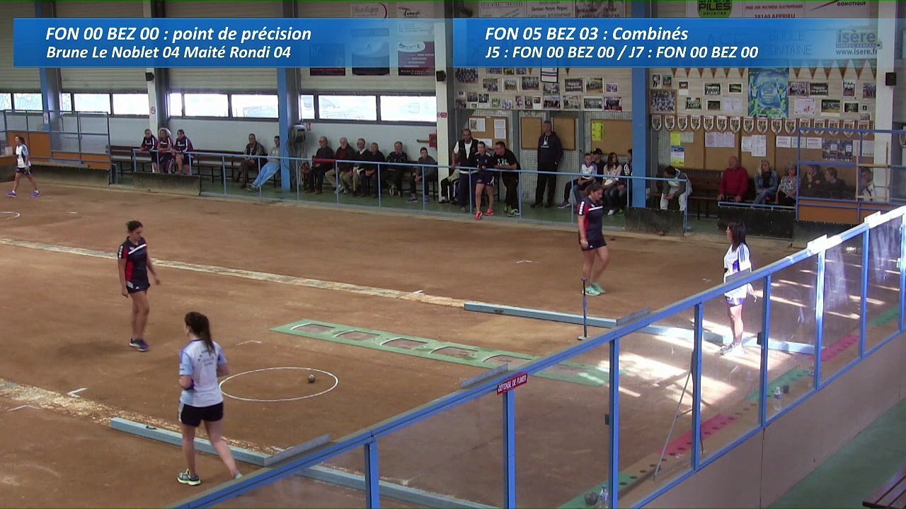 Point de précision, second tour, Club Elite Féminin, J1, Fontaine contre Béziers, Sport Boules, saison 2016-2017