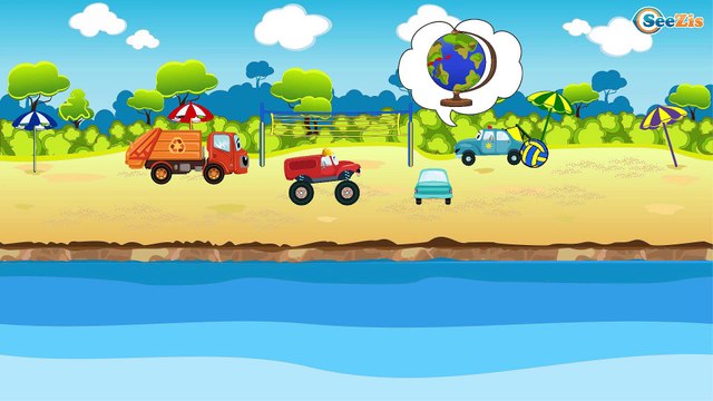 Pelleteuse et Camion pour bébés - le dessin animé pour les enfants - Véhicules pour bébés français