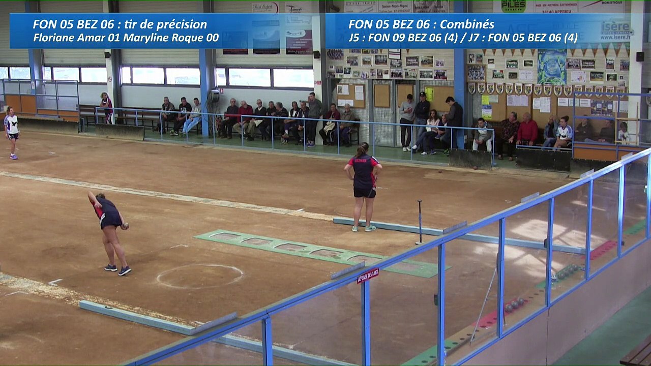 Premier tir de précision, second tour, Club Elite Féminin, J1, Fontaine contre Béziers, Sport Boules, saison 2016-2017