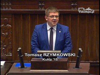 Poseł Tomasz Rzymkowski - Wystąpienie z dnia 06 pa�dziernika 2016 roku.