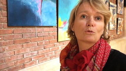 L'artiste-peintre Véronique Guillet à l'artothèque