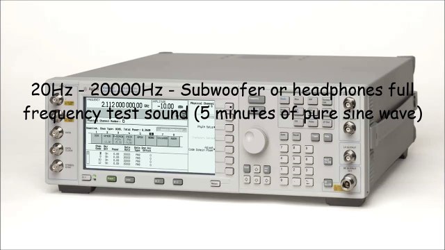 20Hz - 20000Hz - Subwoofer or headphones full frequency test sound (5 minutes of pure sine wave)
