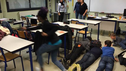 Exercice d'urgence attentat au collège