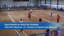 Quatrième tour début, Club Elite Masculin, J2, Fontaine contre Balaruc, Sport Boules, saison 2016-2017