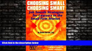 Free [PDF] Downlaod  Choosing Small, Choosing Smart: Job Search Strategies for Lawyers in the